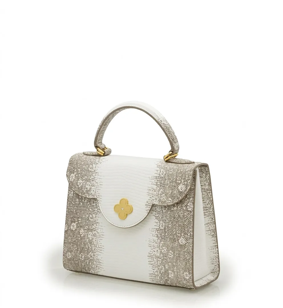 Cardinal Milano First Lady Beige Lizard borsa beige vitello