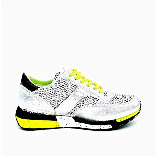CafèNoir DL945 Sneakers argento laminato rete