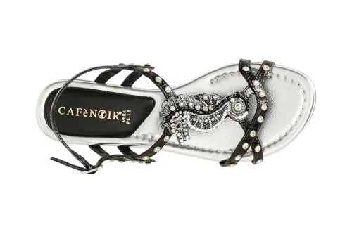 CafèNoir Sandali Craquelet Borchie Donna 39 Nero