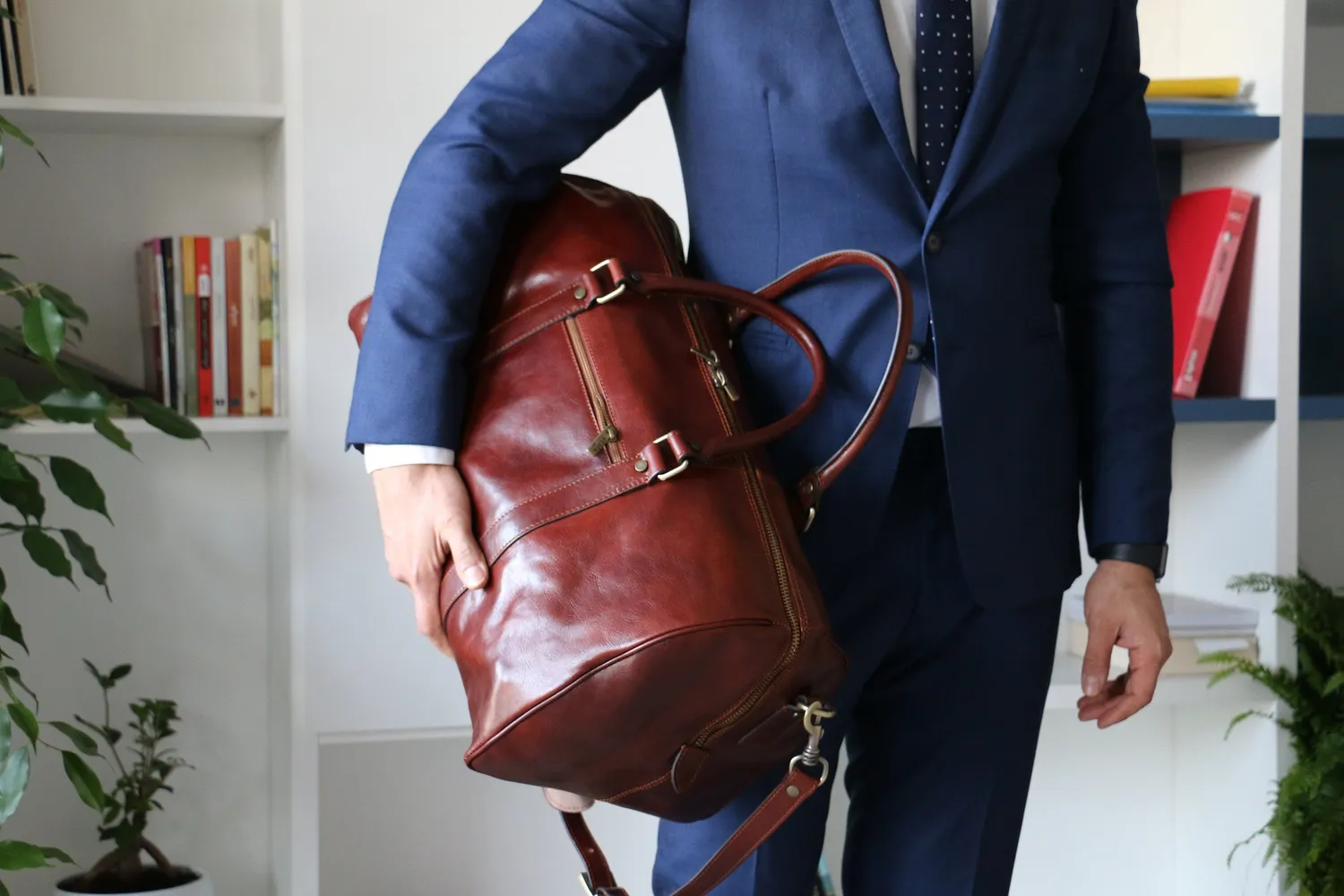 Aigin Milano Weekender Borsone Viaggio Pelle