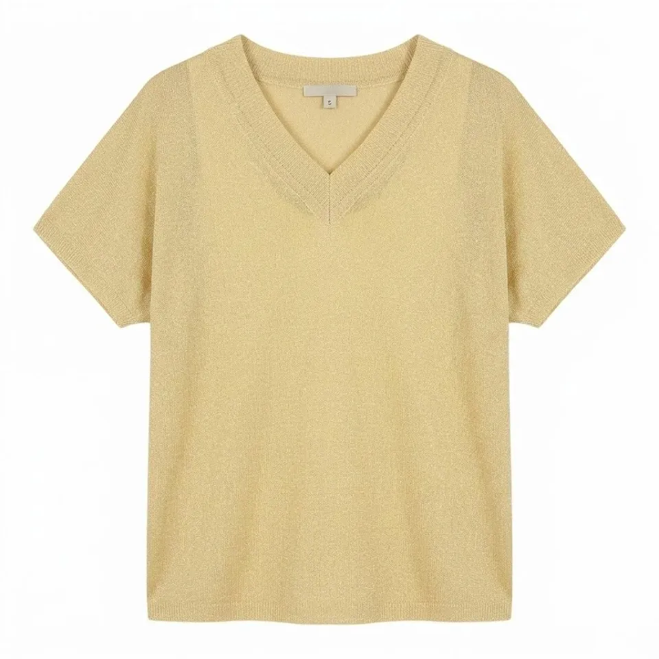 CafèNoir Maglia Aletta Filato Lurex Giallo