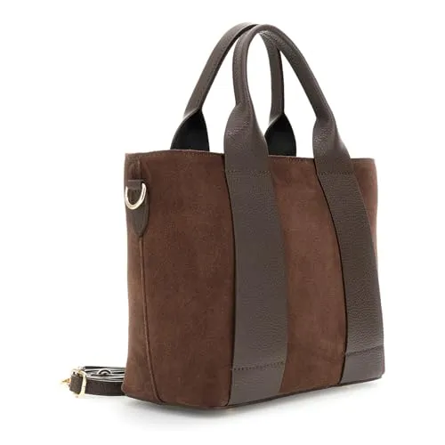 CafèNoir Camoscio Pelle Martellata borsa a mano testa di moro