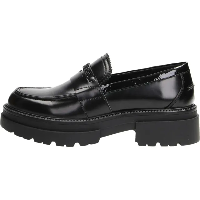 CafèNoir Mocassino Similpelle Nero 39 con Strass