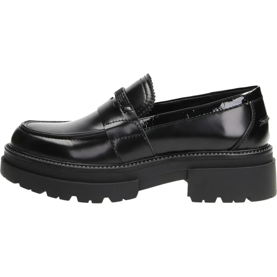 CafèNoir Mocassino Similpelle Nero 39 con Strass
