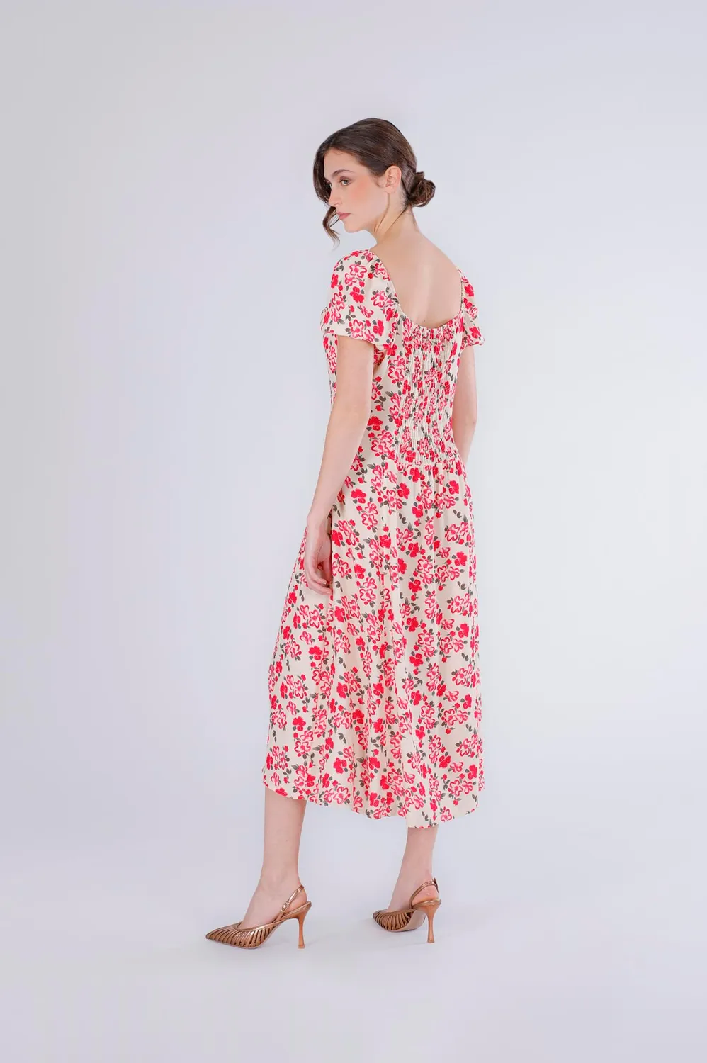 CafèNoir Abito Stampato Donna Fiore Multirosso smock