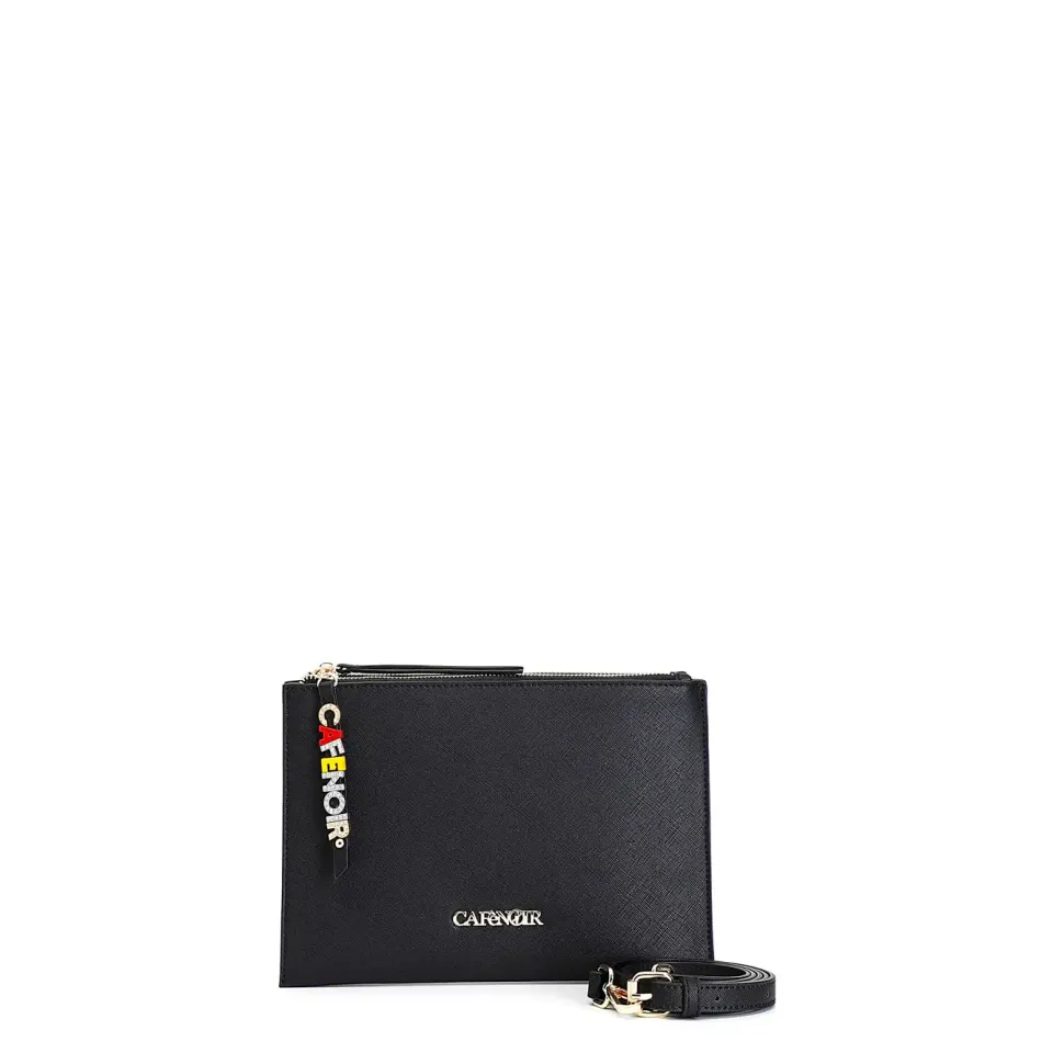 CafèNoir Pochette Donna Saffiano Nero Letterine