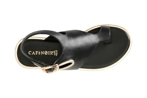 CafèNoir Sandali Infradito Pelle Nero Tacco Basso