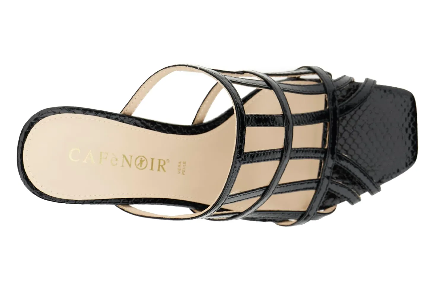 CafèNoir Gabbia Effetto Stampato Ciabatta Donna 39 EU Tacco Alto