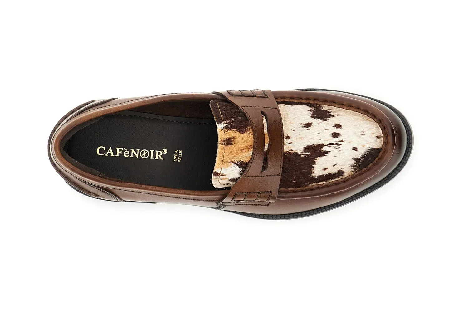 CafèNoir mocassini pelle cavallino cognac