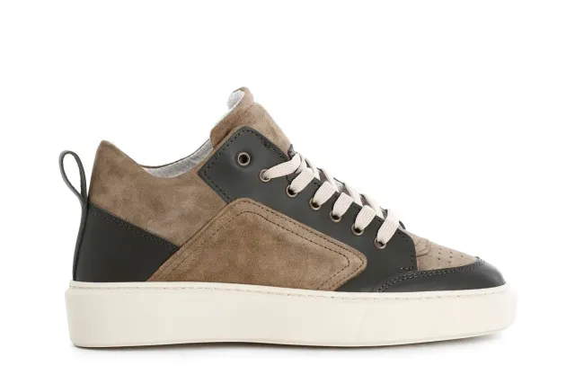 CafèNoir Sneakers Uomo Camoscio Pelle Camouflage Multibeige