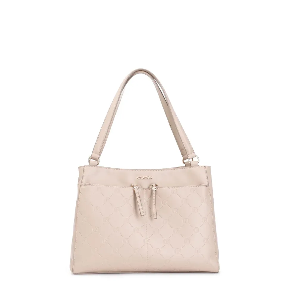 CafèNoir Shopping Tortora Logo All Over con Tasche