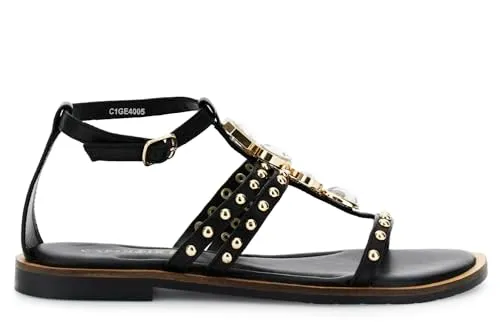 CafèNoir Sandali a T Donna Nappa Neri Accessorio 39