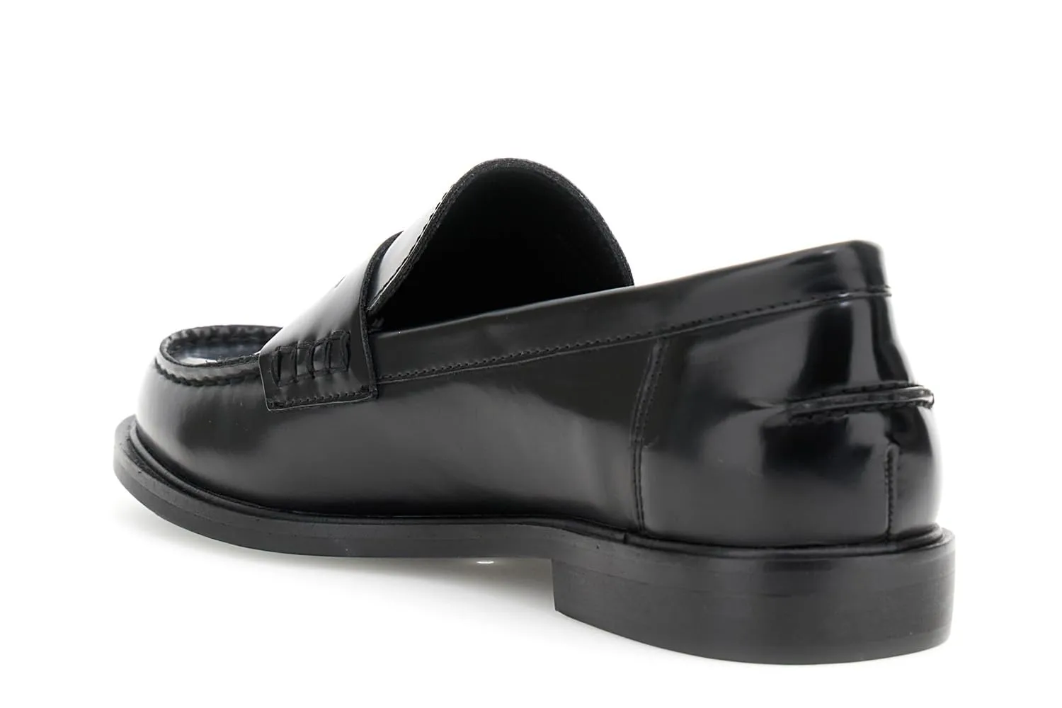 CafèNoir mocassini donna neri spazzolati tacco 2 cm