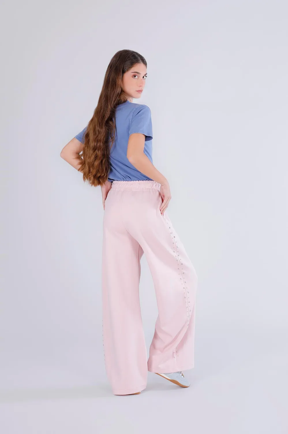 CafèNoir Pantaloni Palazzo Donna Rosa Borchie M