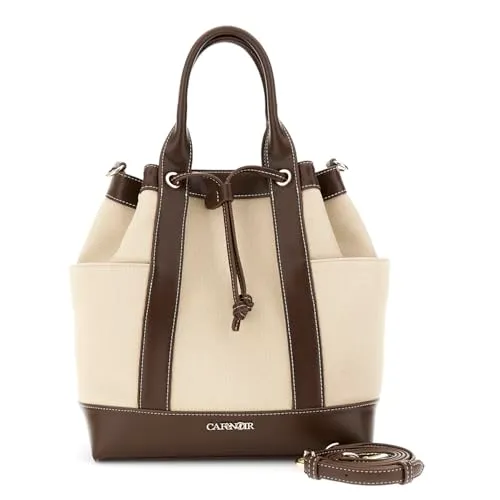 CafèNoir Secchiello Bauletto Moro Beige Effetto Canvas