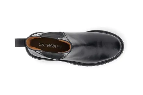 CafèNoir Tronchetti Donna Pelle Nero Elastico Taglia 39 Tacco 5,5 cm