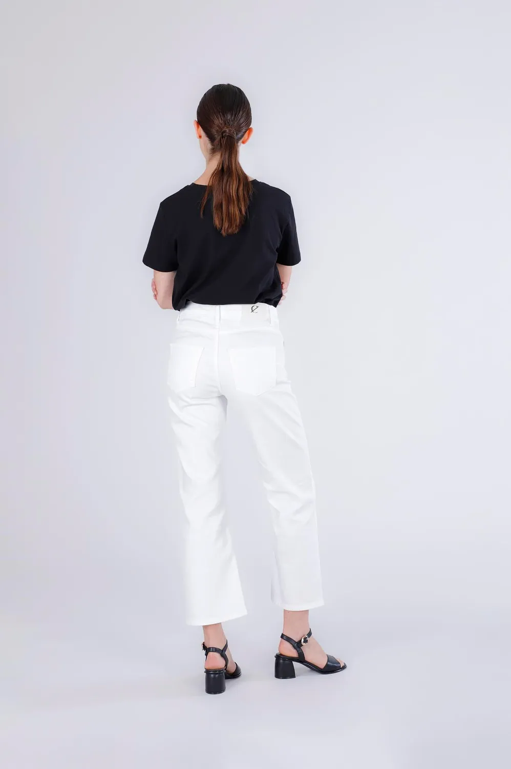 CafèNoir Jeans Bootcut Donna Off White Bull Denim