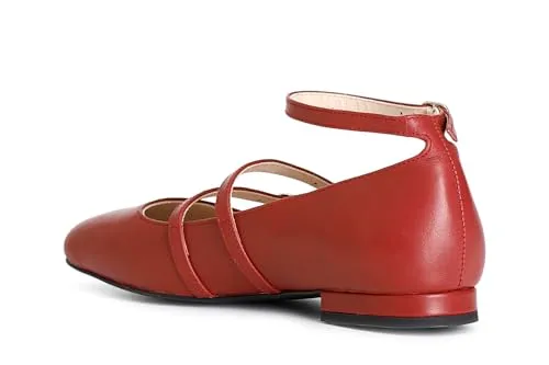 CafèNoir Ballerina Pelle 3 Fibbie cinturino caviglia