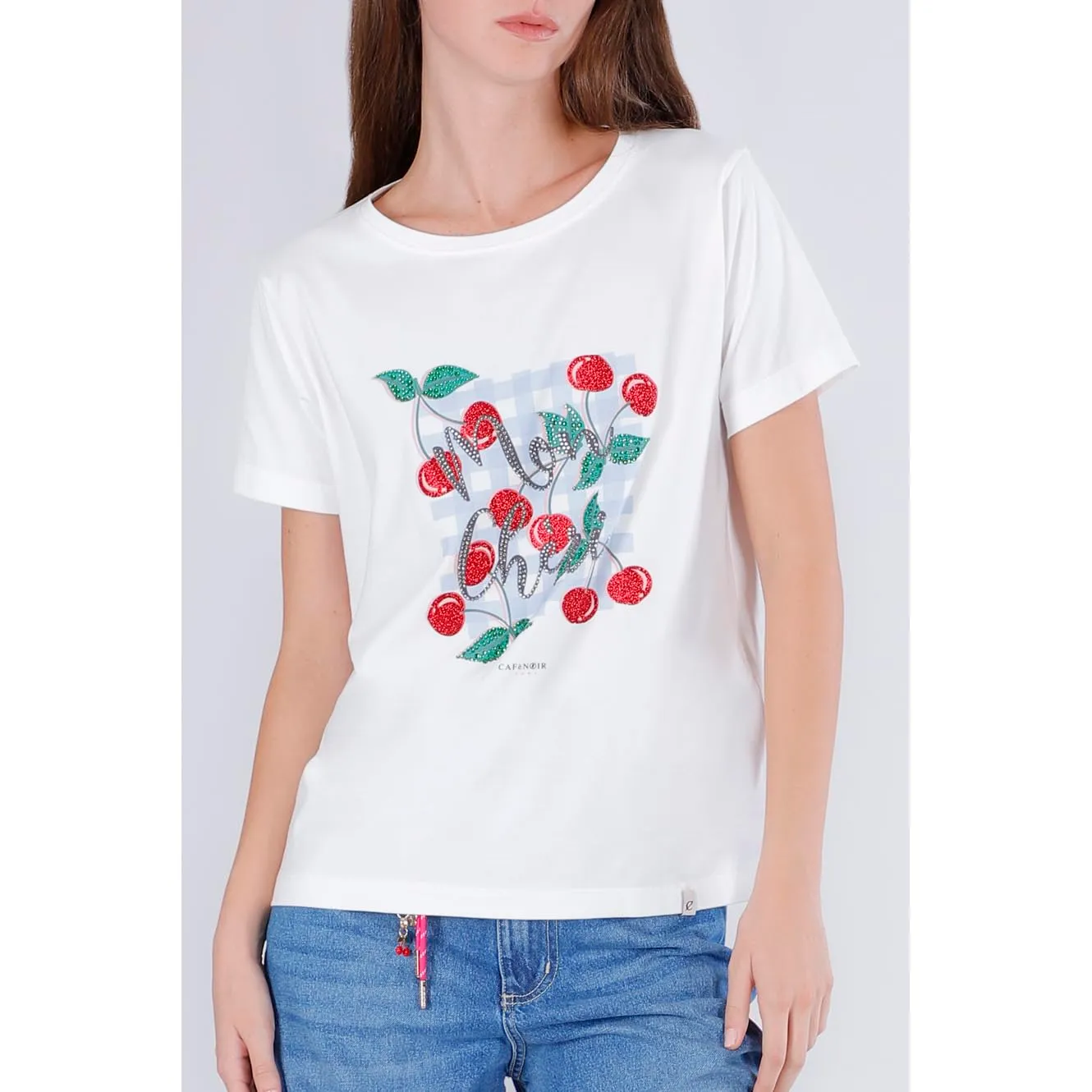 CafèNoir T-Shirt Cotone Ciliegie Off White M