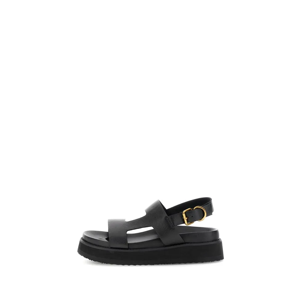 CafèNoir Doppia Fascia Sandali in Pelle Donna Piatti