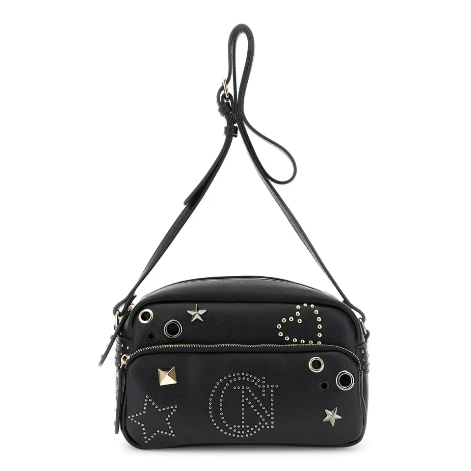 CafèNoir Camera Bag Donna Borchie Nero