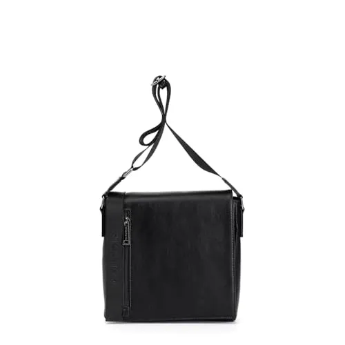 CafèNoir Borsello Patta Uomo Tracolla Nero con Zip