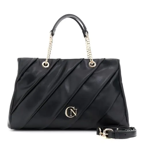 CafèNoir Shopping Plissettata Catena Shopper Taupe