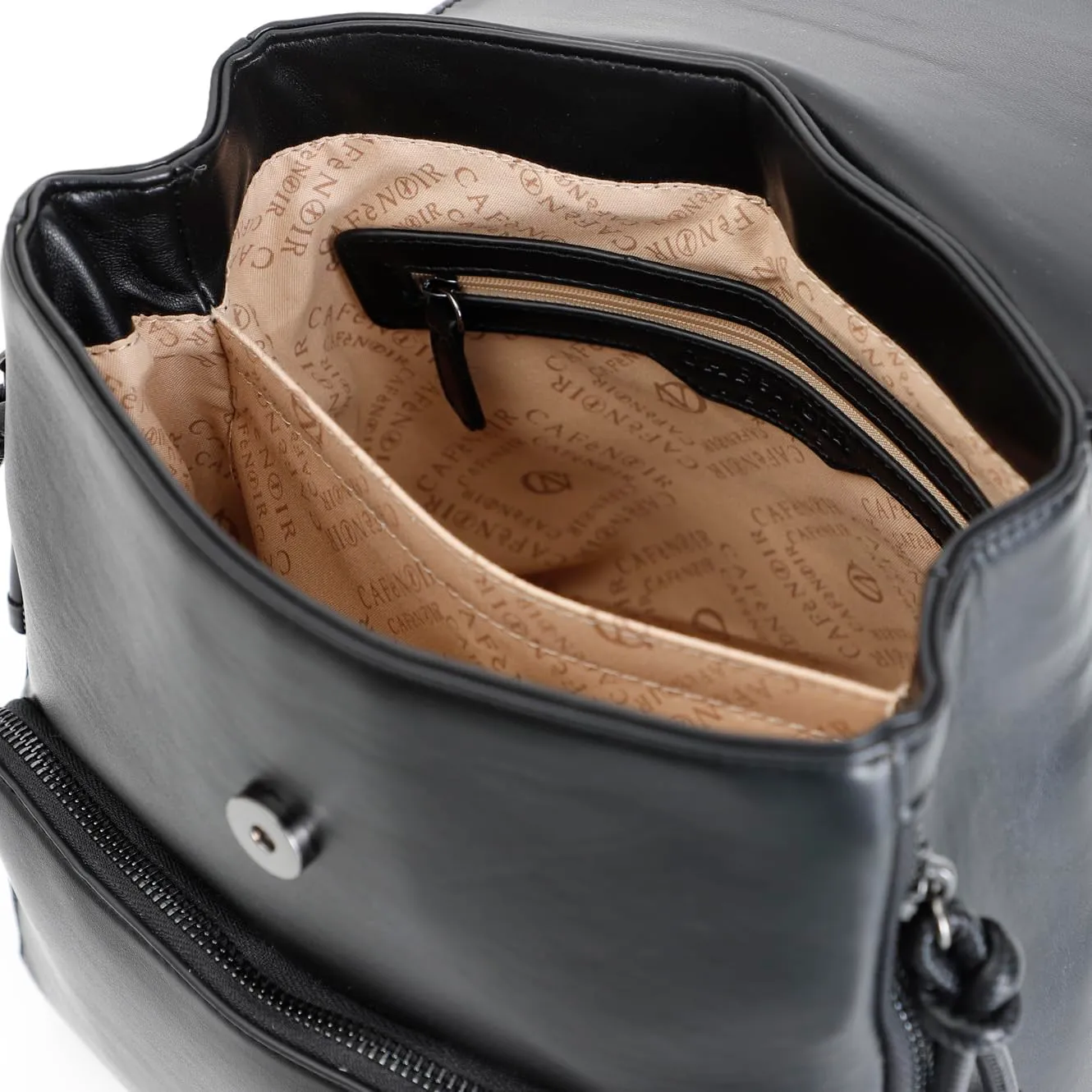 CafèNoir BJ0701 Zaino Donna Nero Ecopelle