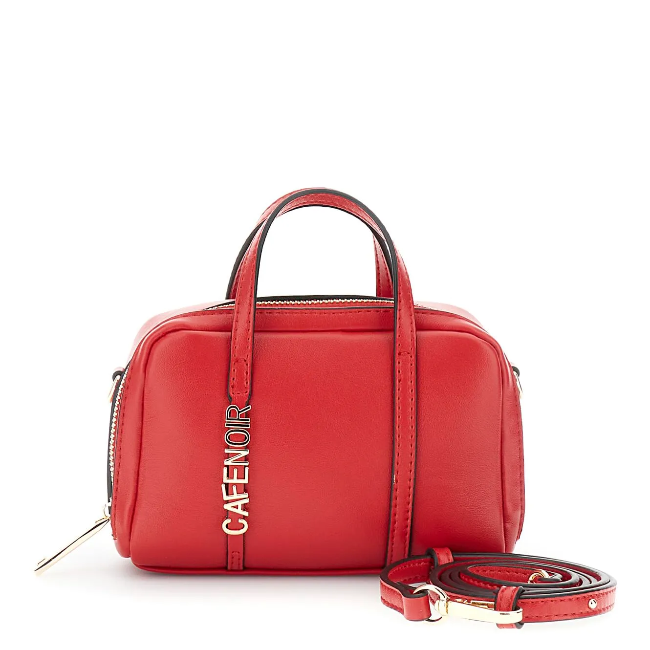CafèNoir minibag lettering pochette cuoio