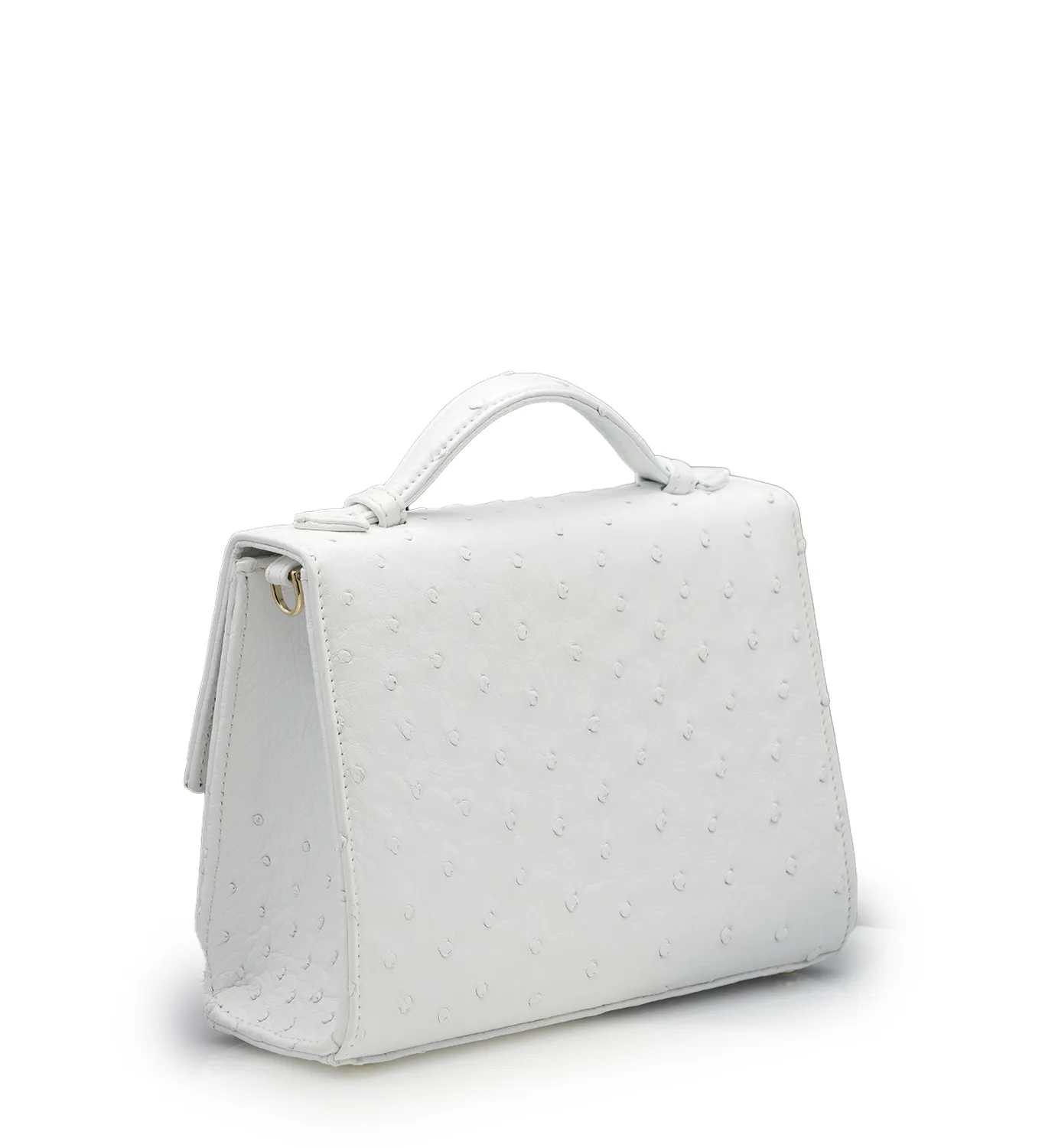 Cardinal Milano Miss Cardinal White Ostrich Borsa a Spalla Bianca Struzzo