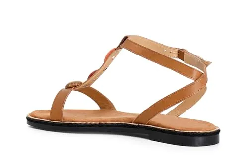 CafèNoir C1XM1015 Sandali a T in Pelle con Pietre