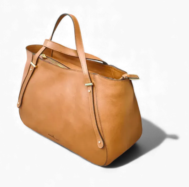 Aigin Milano Everyday Borsa Pelle Miele con Zip
