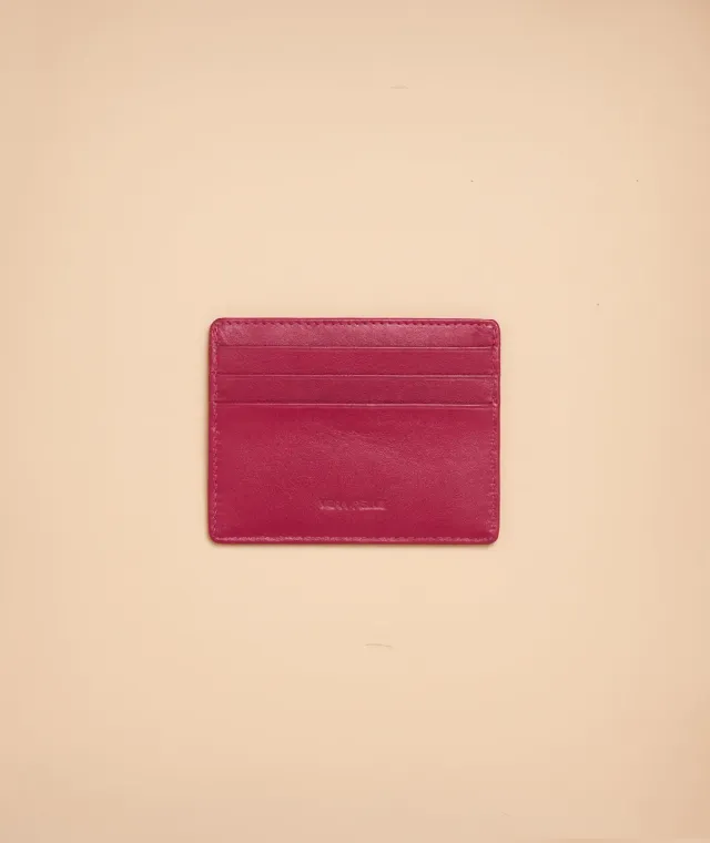 Figus 123 portacarte pelle rosso unisex