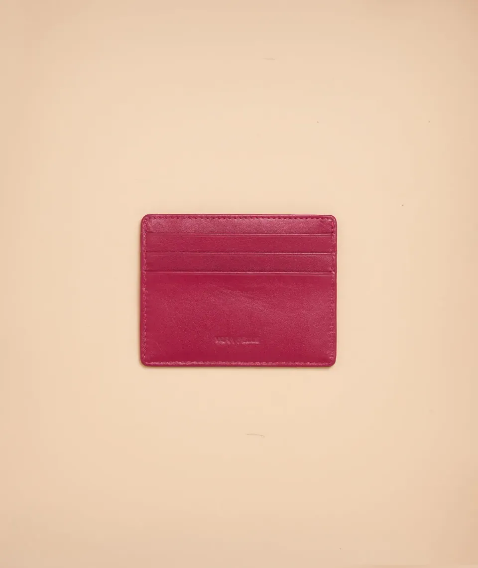 Figus 123 portacarte pelle rosso unisex