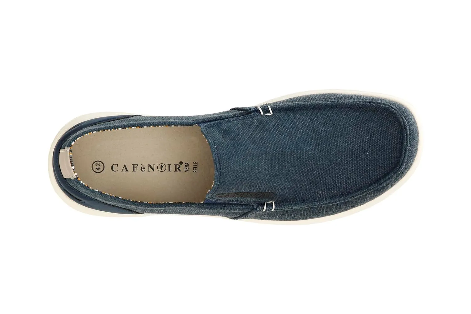 CafèNoir Mocassini Uomo Tessuto Blu Taglia 40 EU