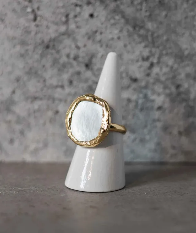 Figus Cornice Gold anello madreperla oro