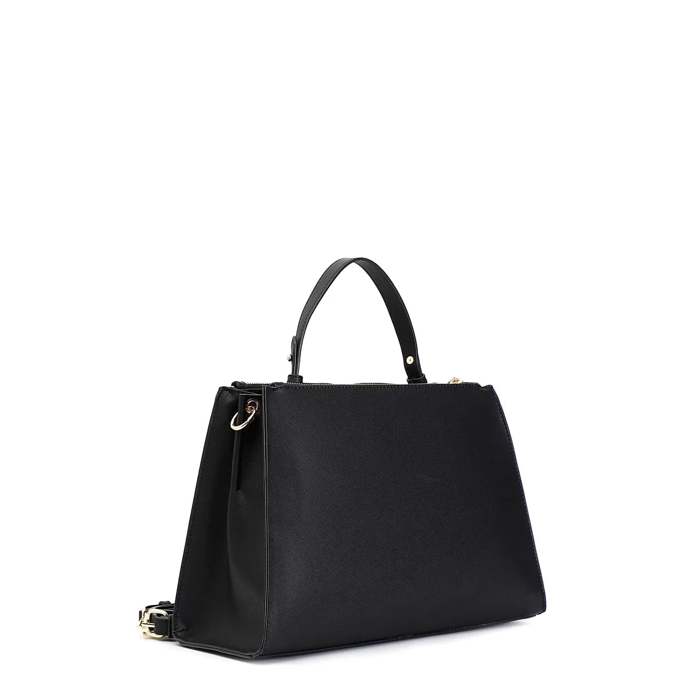 CafèNoir Shopping Saffiano Donna Nero Scomparti