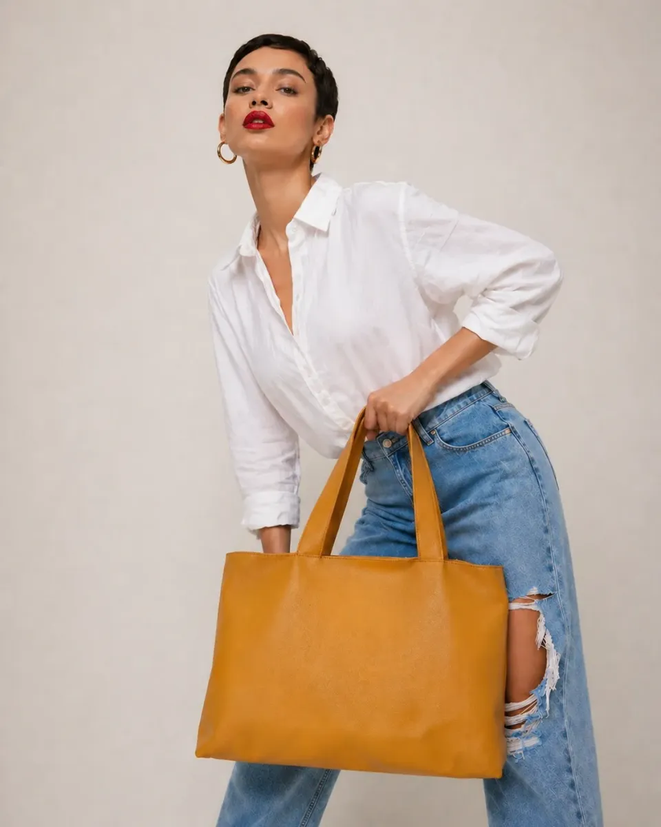 Figus Big Shopper borsa vegan color Cuoio