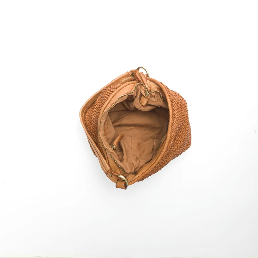 La Via Firenze Butter V144 borsa spalla pelle intrecciata