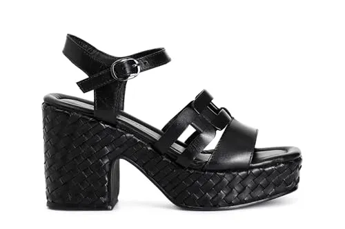 CafèNoir Gilda sandali donna pelle zeppa 8 cm