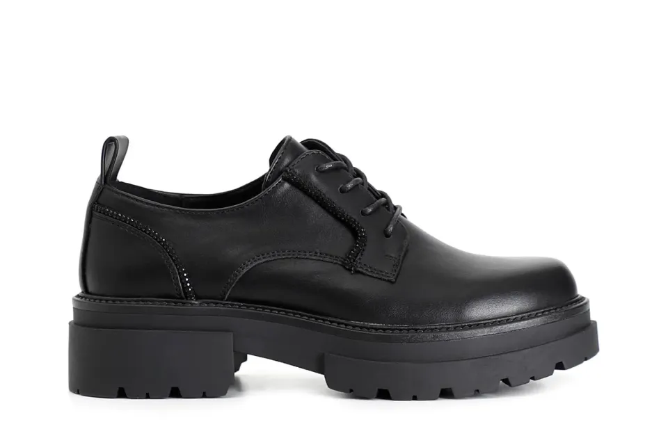 CafèNoir Derby Donna Similpelle Nero Strass 37 EU