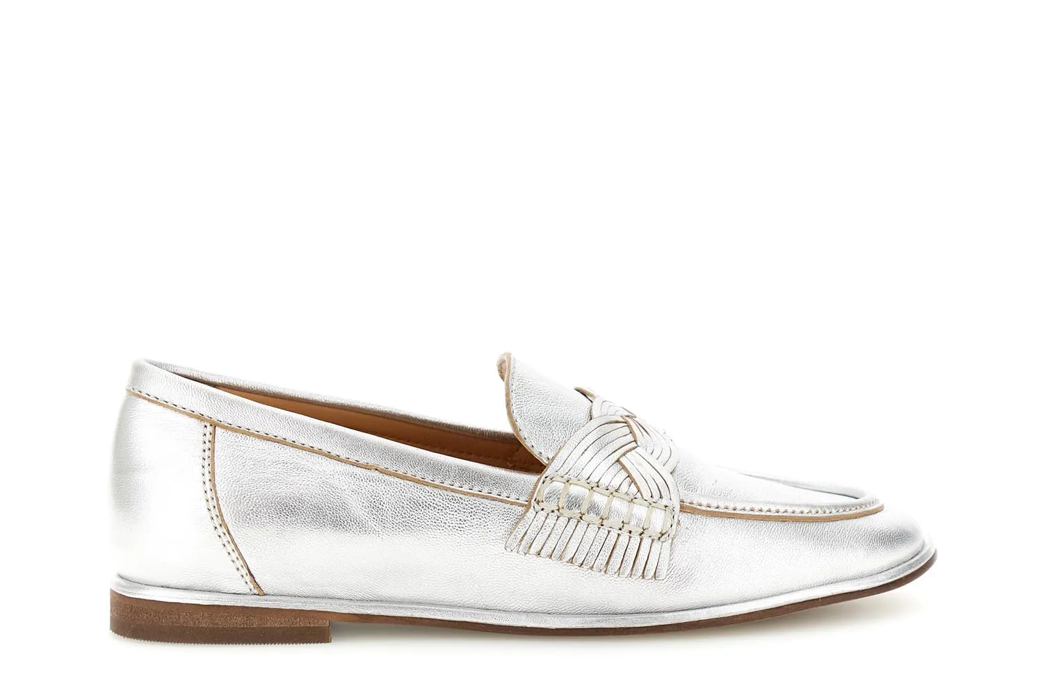 CafèNoir Mocassino Pelle Laminata Donna Argento