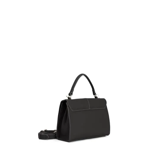 CafèNoir Pattina Borchie Borsa a Spalla Nera Twist Lock