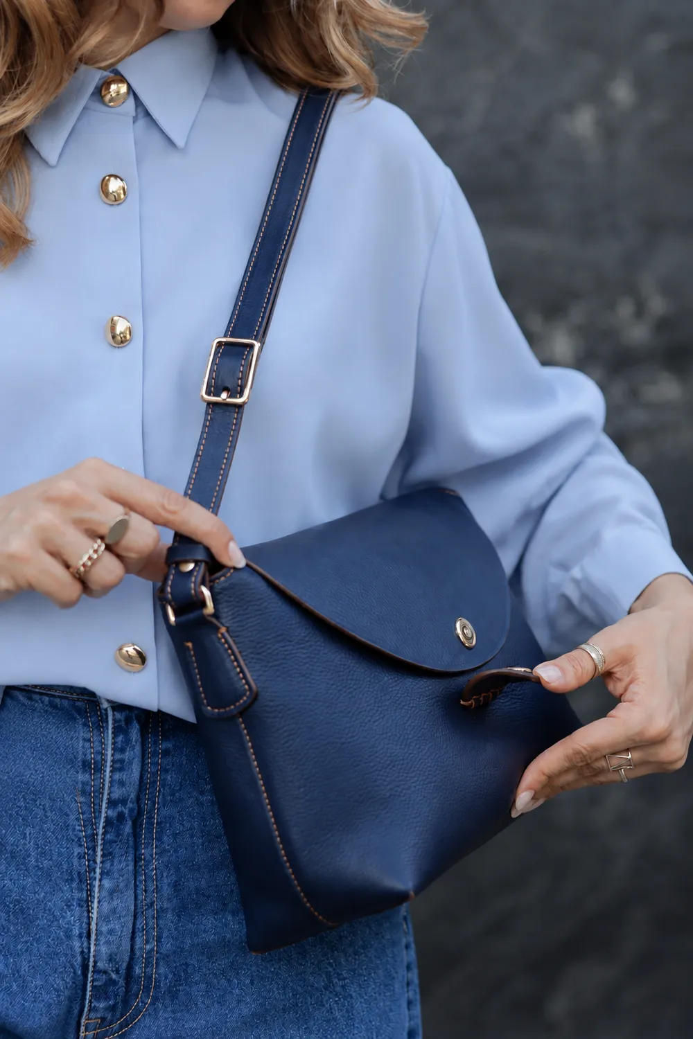 Aigin Milano Icon Borsa Tracolla Pelle Compatta