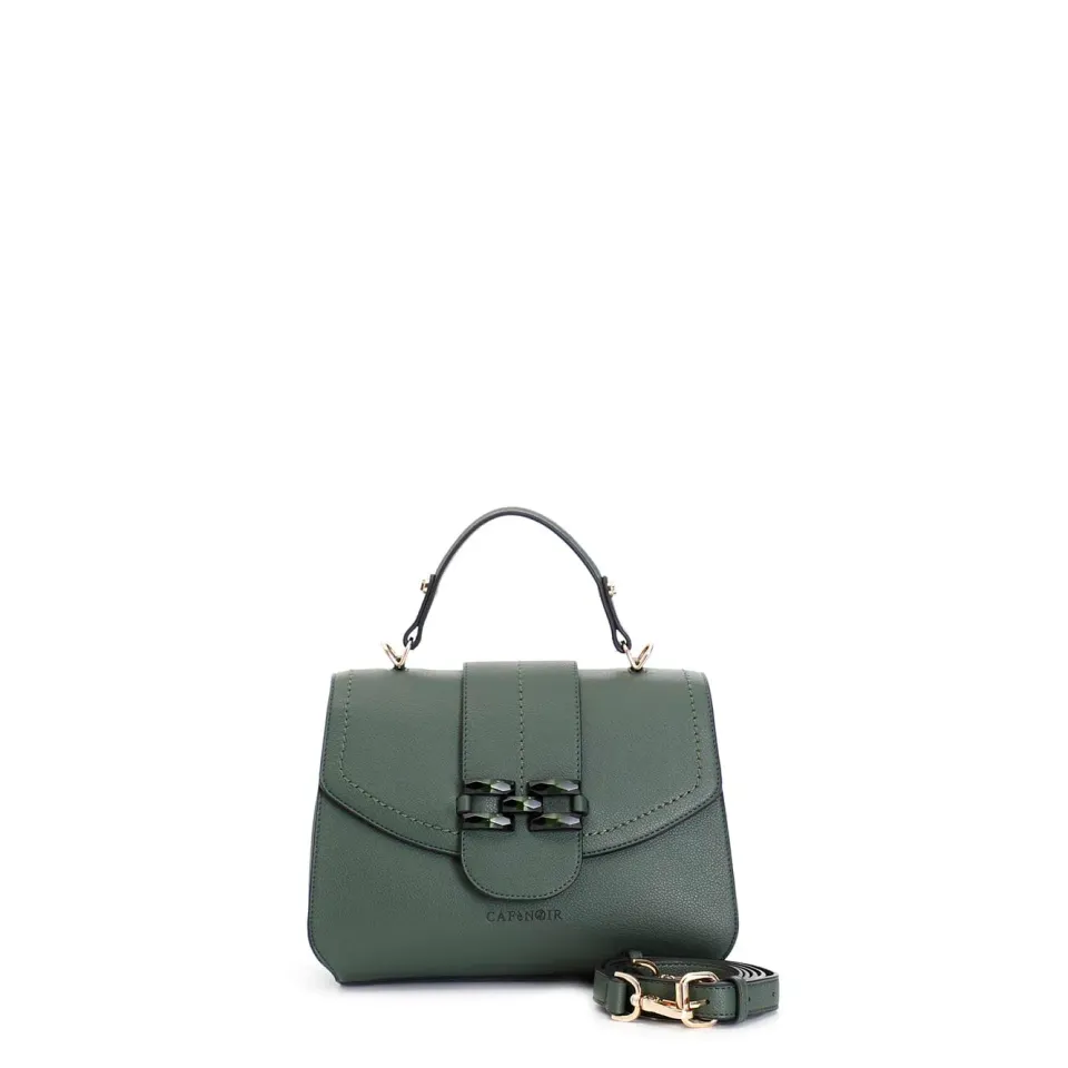 CafèNoir Morsetto Borsa a Mano Verde Verniciato