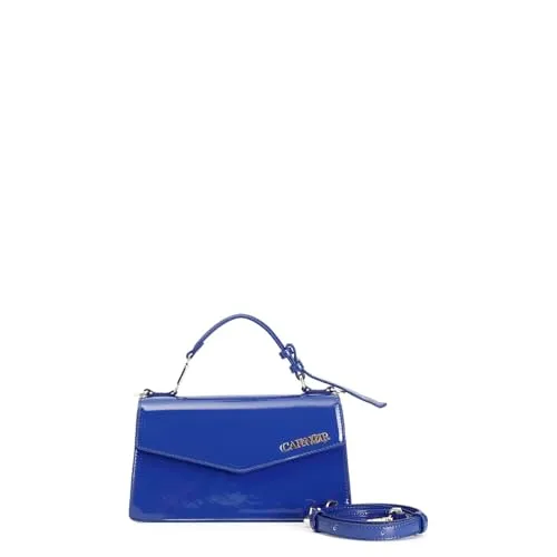 CafèNoir B012 Borsa a Spalla Vernice Blu