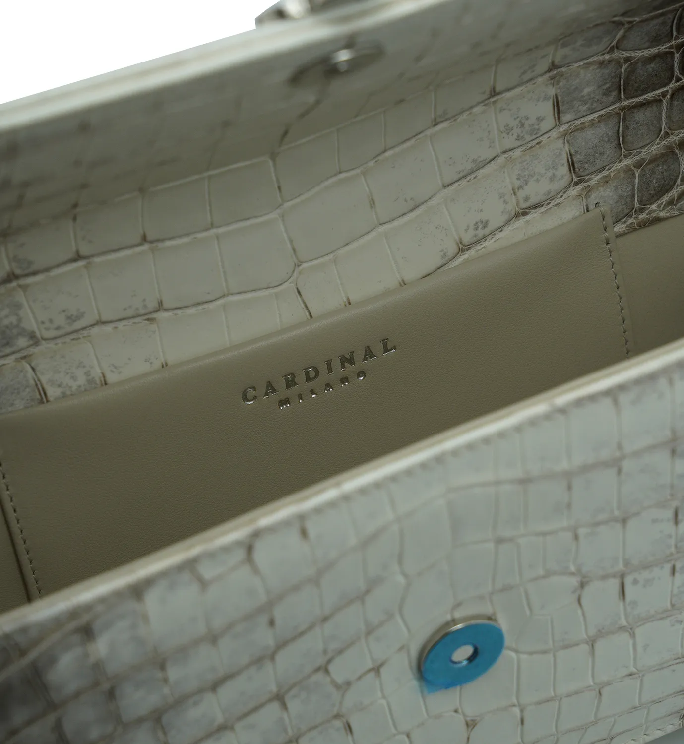 Cardinal Milano Time 22 Himalaya clutch coccodrillo su ordinazione