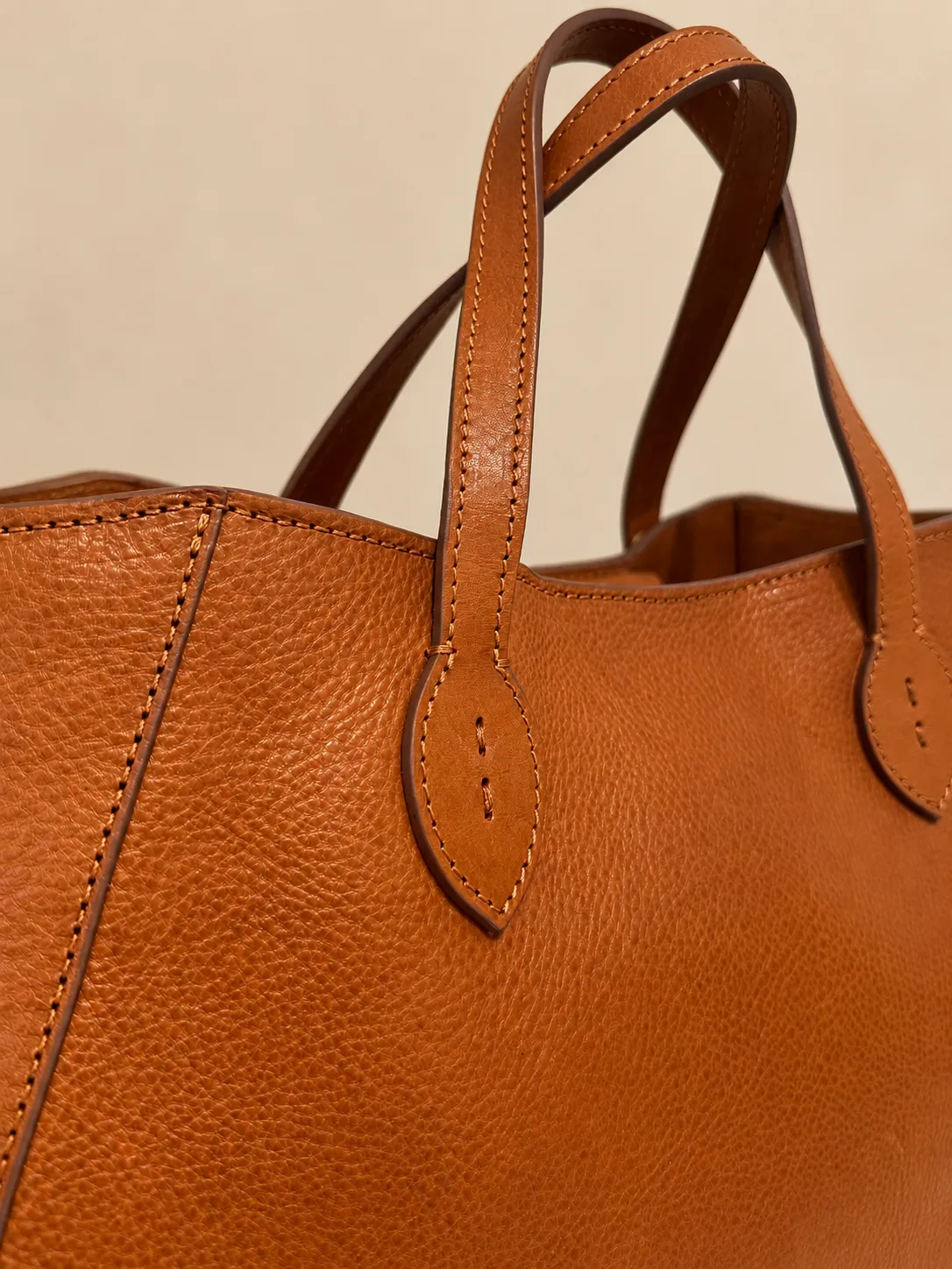 Aigin Milano Pure Leather Form Tote Pelle Naturale