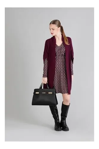 CafèNoir Tote Donna Nera Effetto Bottalato Metallo