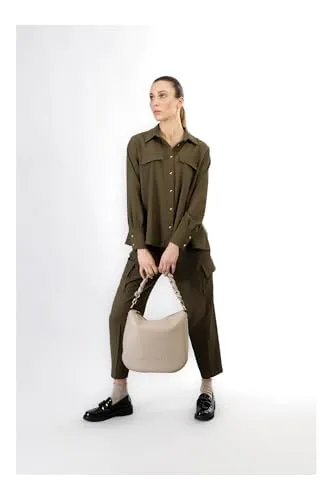 CafèNoir Sacca Donna Taupe Catena Intrecciata